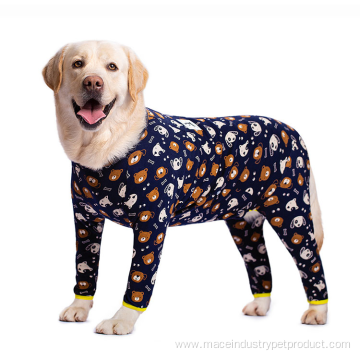 Pet Clothes Golden Labrador Fat Dogs Printed zipper